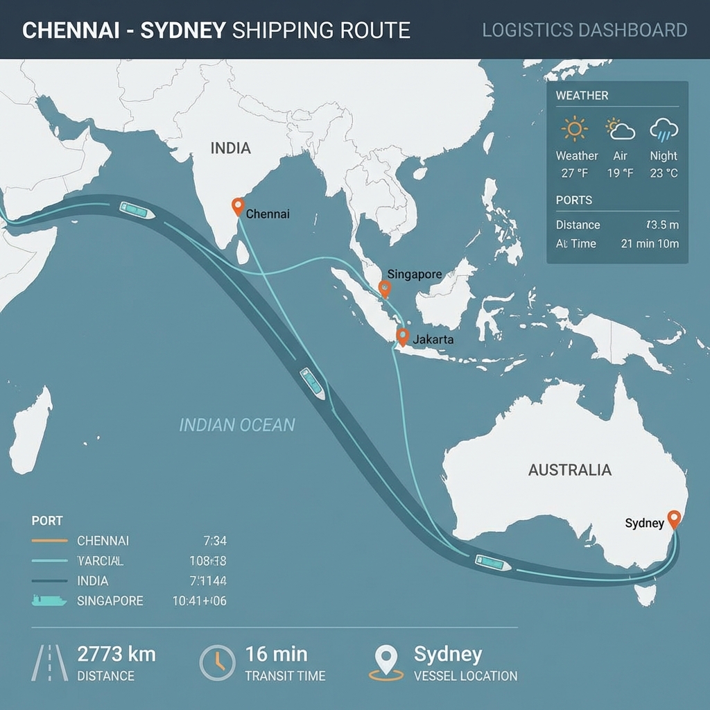 Chennai to Sydney